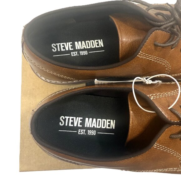 Steve Madden P-Jansen Cognac Dress Shoes | Men’s 10 | Brown - New With Box - Picture 7 of 8